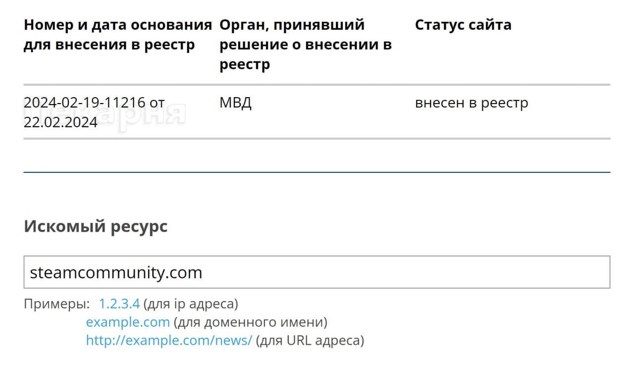 Steam внесли в реестр запрещенных. Steam внесли в реестр запрещенных